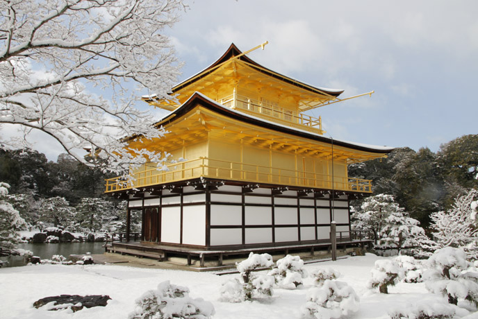雪の金閣寺 ２ 壁紙も 京都を歩くアルバム